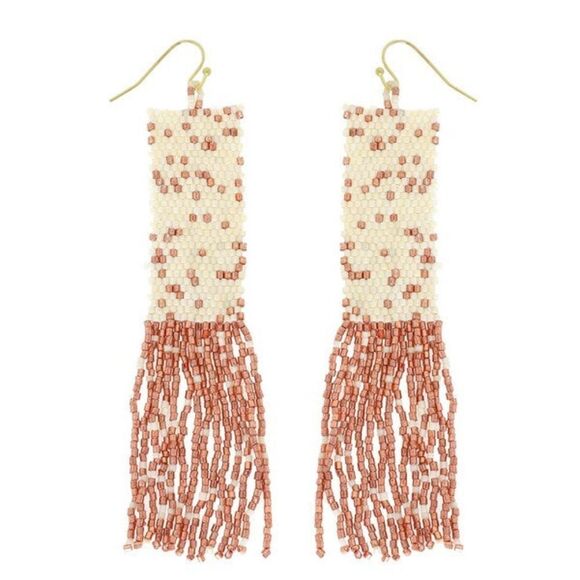 Beaded tassel earings - Picture 1 of 6